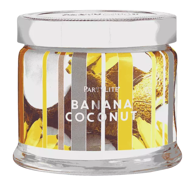 Partylite BANANA COCONUT SIGNATURE 3-wick JAR CANDLE  BRAND NEW  NIB