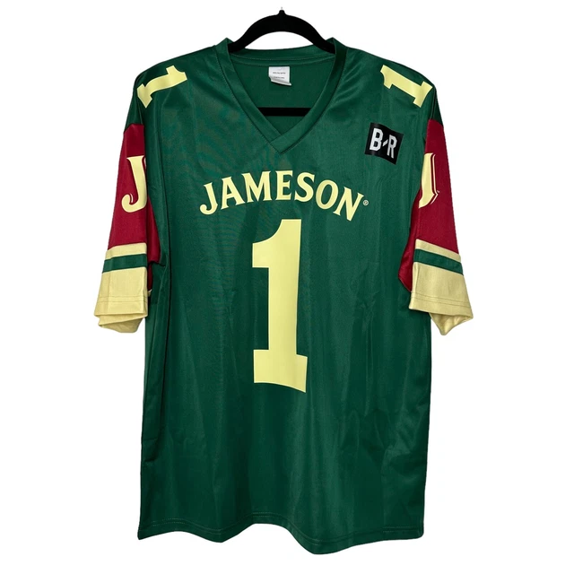 JAMESON IRISH WHISKEY Football Jersey Size Large Beer Green St