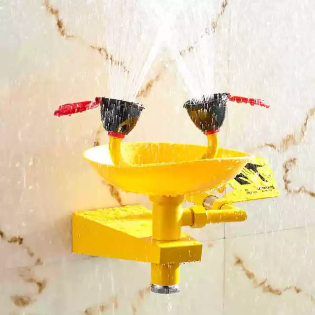 Eyewash Shower Station kit Emergency Eye Wash Faucet Mount Safety Stainless UK
