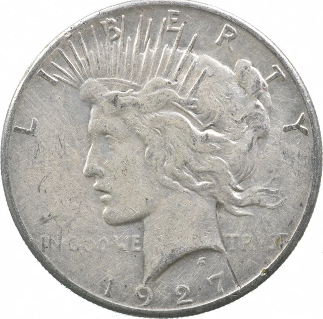 Better - 1927-S Peace Silver Dollar - 90% US Coin *258