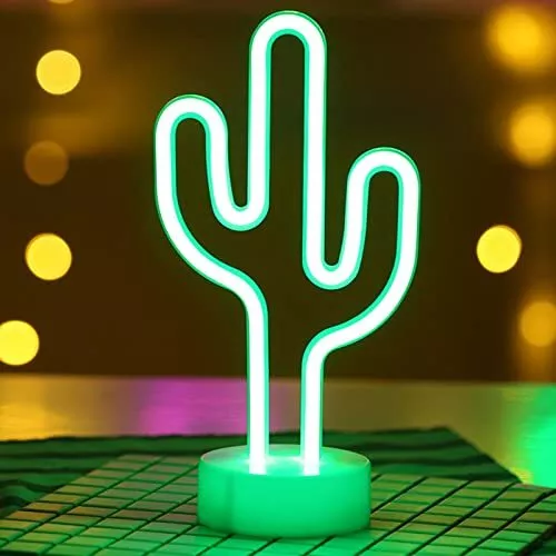 LED Cactus Insegne Luminose Luce al Neon Insegna al Neon Luci Notturne (c3S)