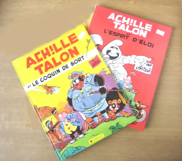 lot de 2 BD Achille Talon "Le coquin de sort" & "L'esprit d'éloi"