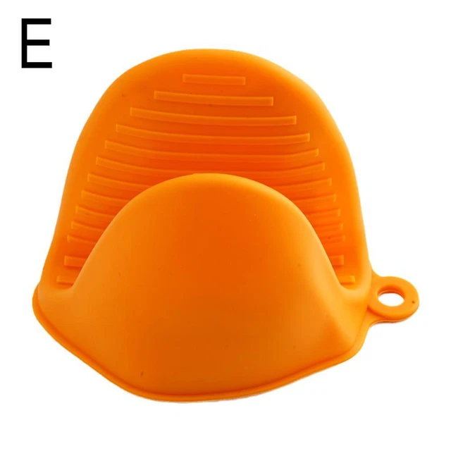 Orange yellow Silicone Pot Holders Mini Oven Mitt Kitchen Heat Resistant Finger