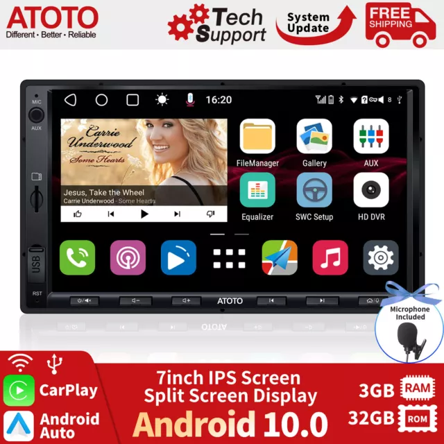 ATOTO S8 SD 7IN 2DIN Android Car Stereo -3G/32G Wireless CarPlay & Android Auto