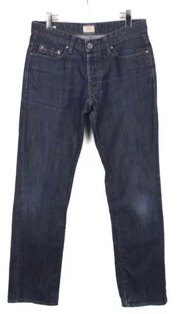 Hugo Boss Orange25 Pure Regular Fit Jeans Uomo W33/L34 Tasto Fly Sbiadito Scuro