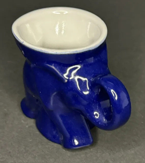 1994 Frankoma Pottery Republican GOP Elephant Political Mug Cobalt Blue 2
