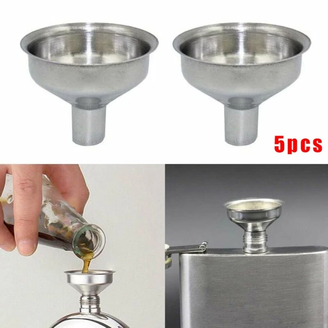 Embudo de cocina de acero inoxidable 5 piezas embudos bucales pequeños para llenado de botellas