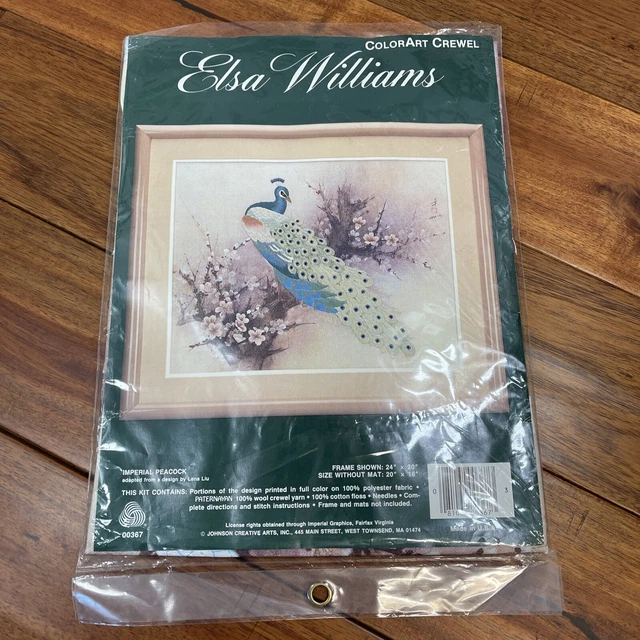 Bordado Elsa Williams Crewel Pavo Imperial - 100% hilo de lana