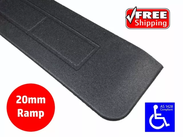 RUBBER THRESHOLD RAMP 20mm WHEELCHAIR ACCESS DISABILITY DOOR STEP WEDGE