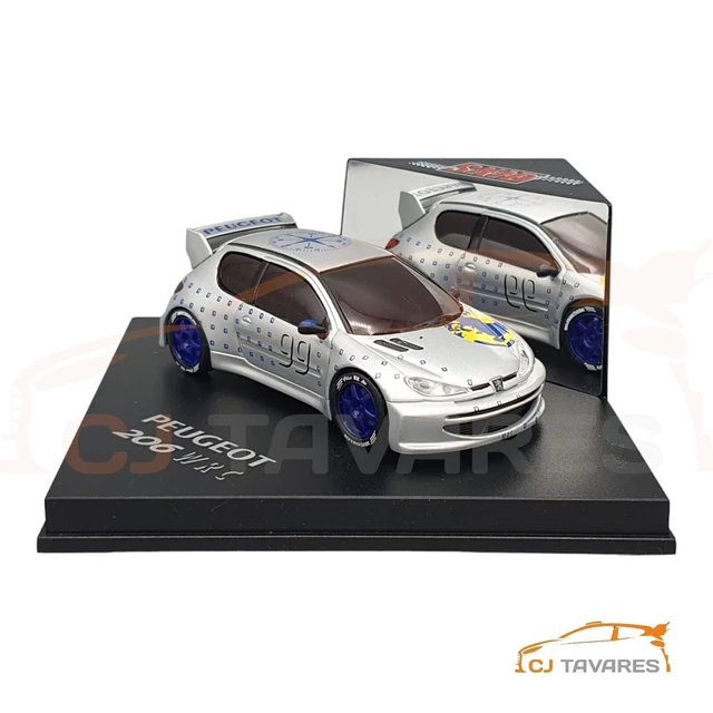825W Skid SKM99001 Peugeot 206 WRC #99 Voiture de Présentation 1998 Argenté 1:43 | UK
