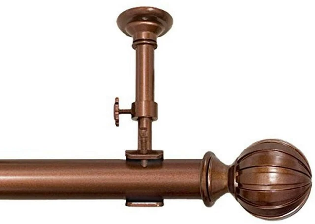 Pinnacle Optima Ball Curtain Rod Collection  16" up to 240" - Brown