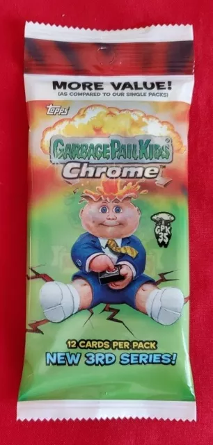 2020 Garbage Pail Kids Chrome Series 3 Fat Pack Value 12 Cards +1 Refractor Gpk