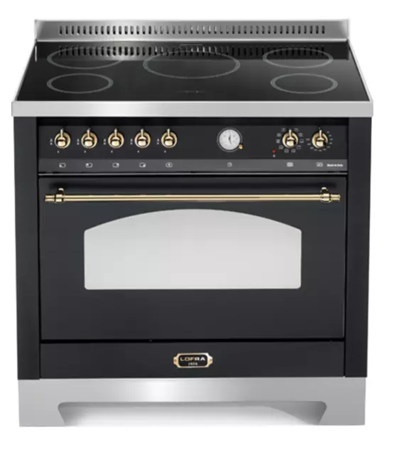 Lofra Dolcevita Rnmg96Mft/5I Cucina 90X60 Nera 5 Zone Cottura Forno Elettrico