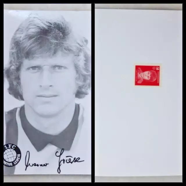 DDR Autogrammkarte Werner Friese 1.FC Lok Leipzig DDR Oberliga Fußball Bild Foto