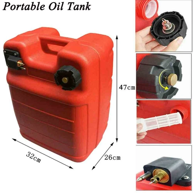 24L PORTABLE BOAT Fuel Tank 6 Gallon Marine Outboard Gas Tank