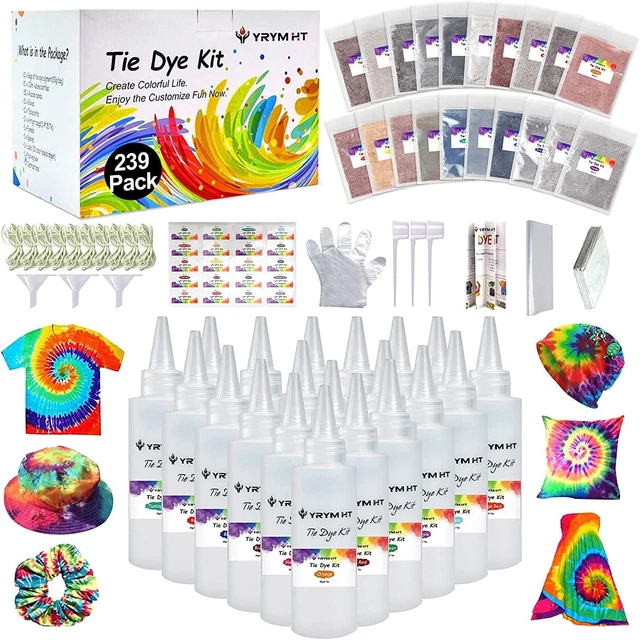Kit de tinte de corbata grande para niños y adultos - paquete 239 239 kit, multicolor