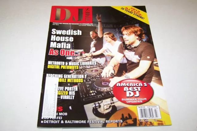 JULY 2010 DJ TIMES music magazine SWEDISH HOUSE MAFIA