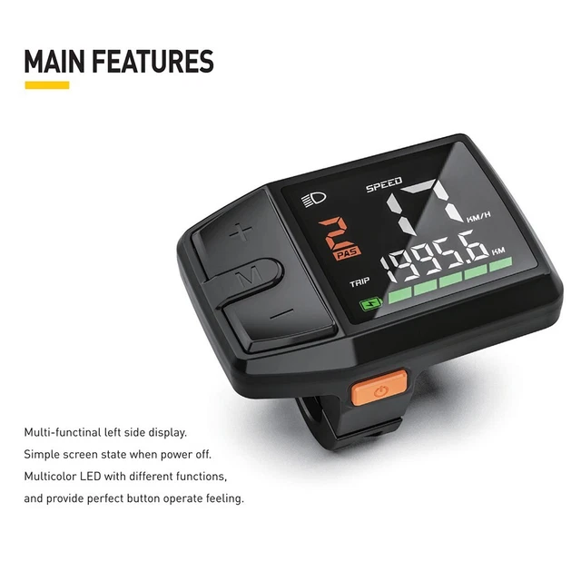 Display Vertical Couleur Protocole Bafang UART Pour Vélo électrique OZO