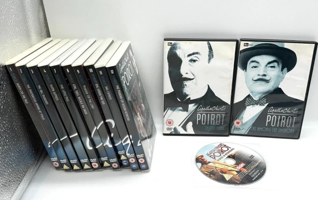 POIROT AGATHA CHRISTIE DVD BUNDLE David Suchet 13 Episodes Discs UK