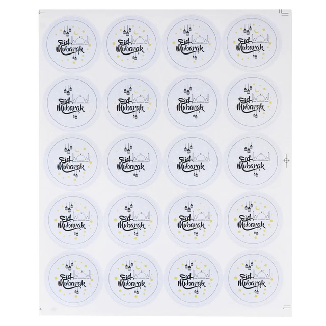100 Pcs Ramadan-Dekorationen Für Kinder Runder Taschenaufkleber Kinderaufkleber