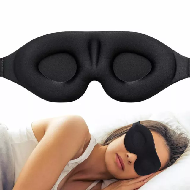 3D Viaje Dormir Ojo Máscara Acolchado Suave Tonos Funda para Antifaz Tapa