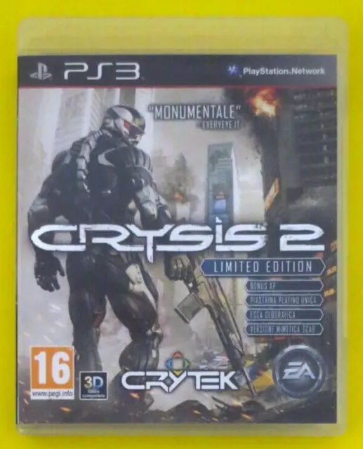 CRYSIS 2 LIMITED EDITION - Gioco Videogioco Playstation 3 PS3 ITA COMPLETO [g05]