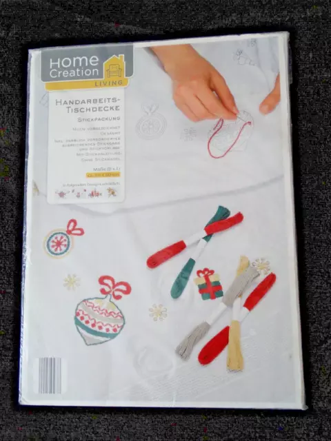 Stickpackung Weihnachtsdecke Tischdecke neu und OVP