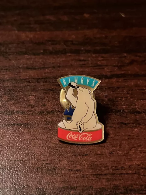 Always Coca-Cola Coke Polar Bear Lapel Pin
