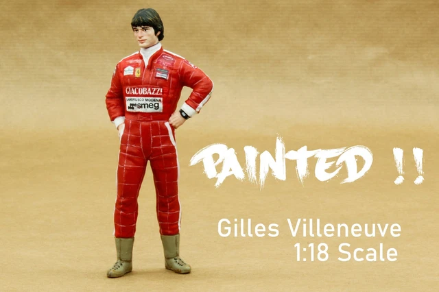 Figurine F1 Pilote Gilles Villeneuve 1981 - Échelle 1/18 - BBR GP REPLICAS - Neuve Sous Boîte