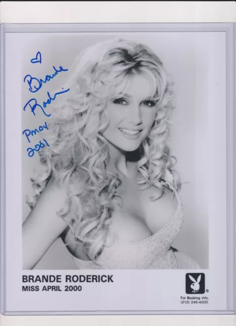 Brande Roderick Autographed 8x10 Photo Auto Signed Playboy Benchwarmer Model COA