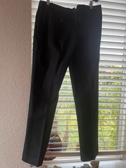 Lacoste Womens Sleek Black Chino Straight Leg Pants Size 8 UK12 40 Nice Unwashed