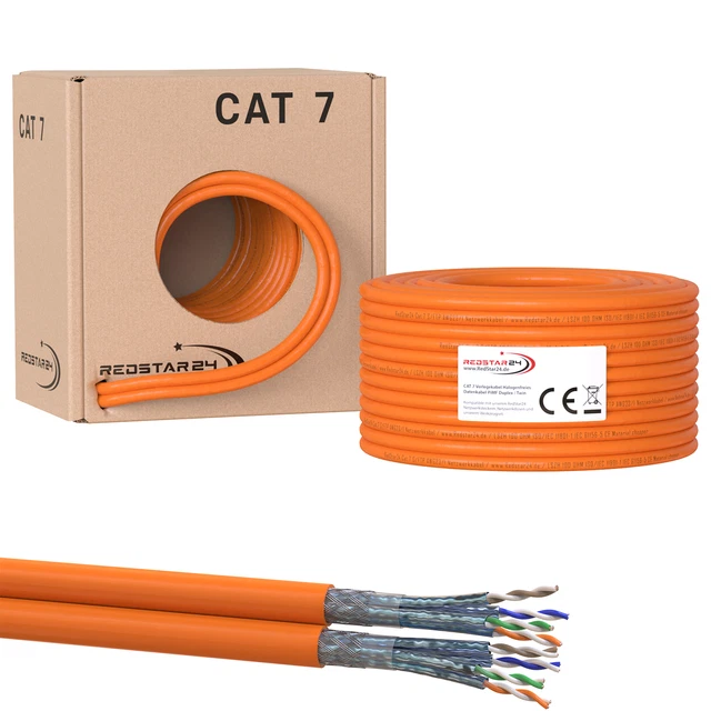 Cat7 Verlegekabel Netzwerkkabel Datenkabel Kat Lan Kabel Ethernet Simplex Duplex 5