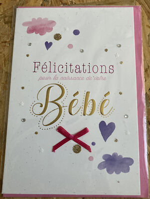 Carte Felicitations Naissance Fille A Vendre Picclick Fr