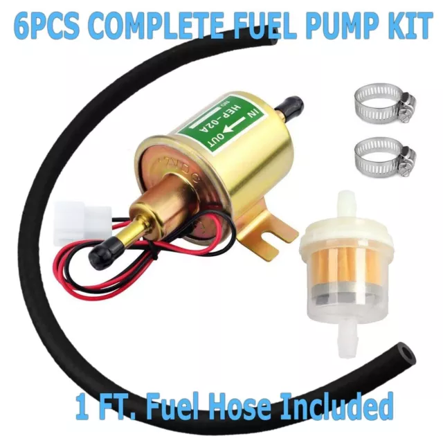 Inline Fuel Pump 12v Electric Transfer Low Pressure Gas Diesel Fuel Pump HEP-02A