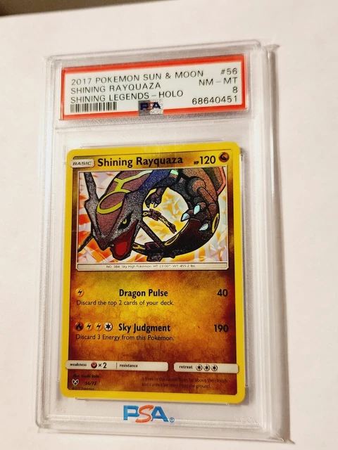 PSA 8 NM-MT Shining Rayquaza 56/73 - Shining Legends 2017 – Pokemon Plug