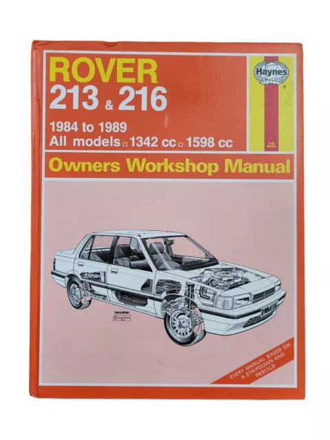 Haynes Rover Owners Workshop Manual, 213 & 216, 1984 To 1989, Pre Owned