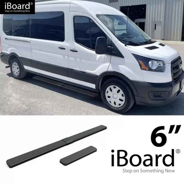 APS Stainless Steel Running Board Fit Ford Transit Full Size Van 15-24