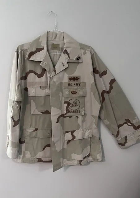 DCU BDU Shirt Coat Large Regular Twill Desert Tri-Color Camo Military Combat
