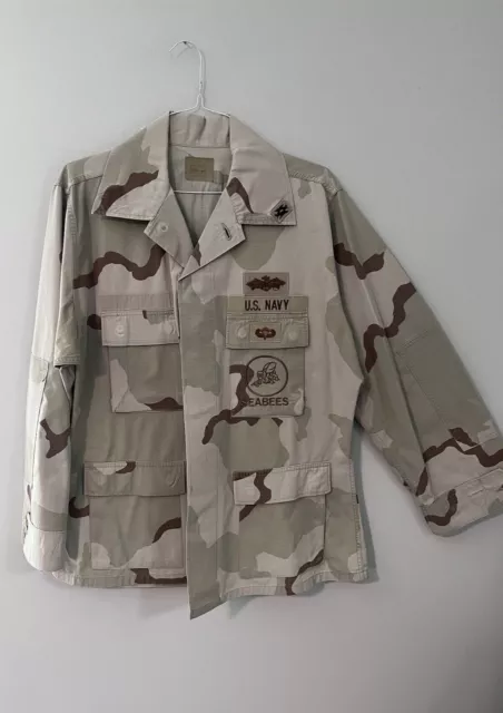 DCU BDU Shirt Coat Large Regular Twill Desert Tri-Color Camo Military Combat DCU BDU Shirt Coat Large Regular Twill Desert Tri-Color Camo Military Combat