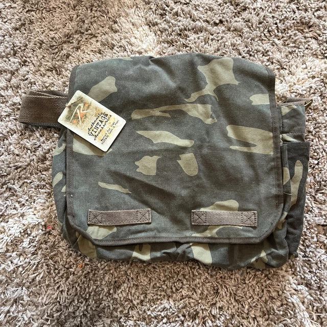 Woodland Camo Vintage Messenger Bag - Great for Work or School