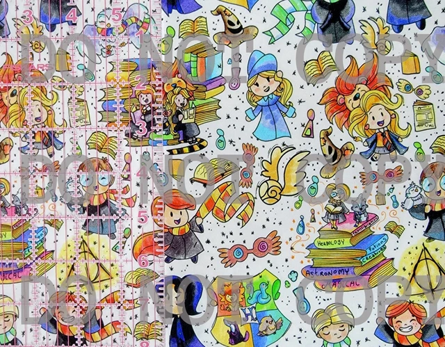 100% Cotton Woven Fabric Harry Potter Movie Cartoon by the 1/4 Yard 9x56 100% Cotton Woven Fabric Harry Potter Movie Cartoon by the 1/4 Yard 9x56