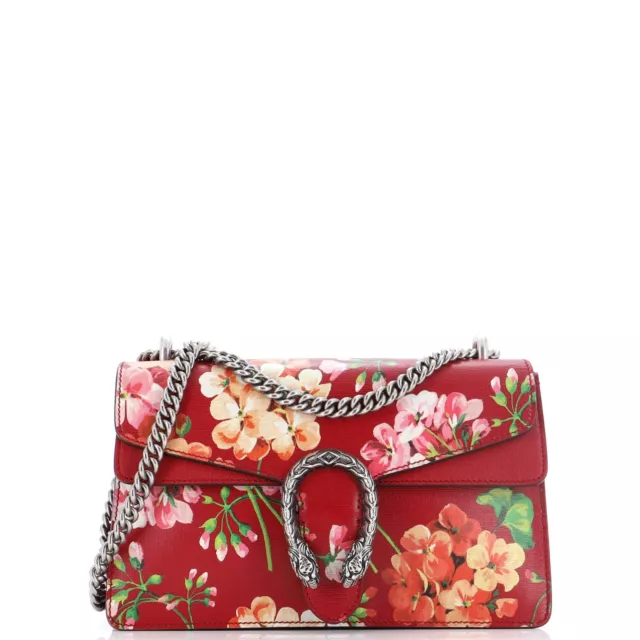 Gucci Dionysus Bag Blooms Print Leather Small Print, Red