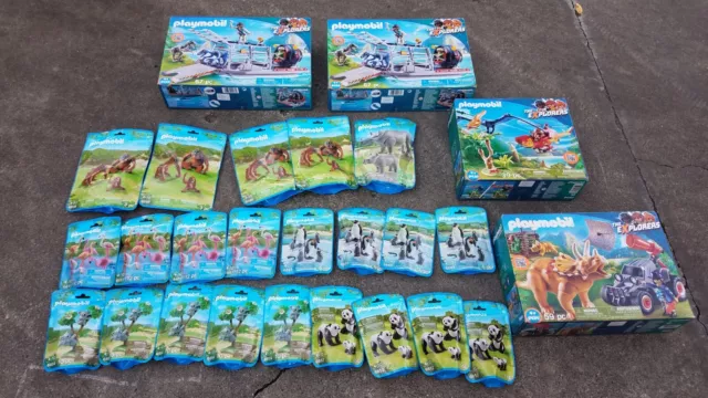 Lot of 26 Playmobil sets and Animal Bags The Explorers 9433 9430 9434 NEW SEALED