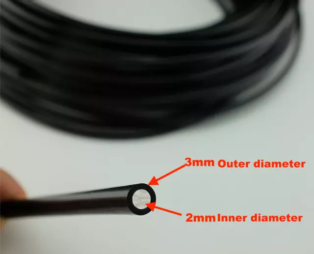 Fibre optic lighting cable in 2mm / 3mm black PVC waterproof DIY,   Sensory