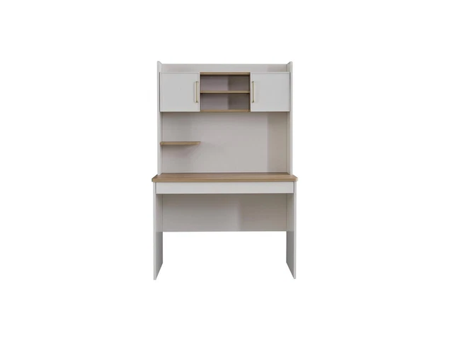 Scrivania tavolo computer cameretta bambini scaffali tavolo legno bianco moderno