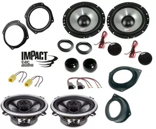 Impact Ef 65S/Ef 40X Set 6 Haut Parleur Fiat Bravo 2007 Adaptateur E Brkt