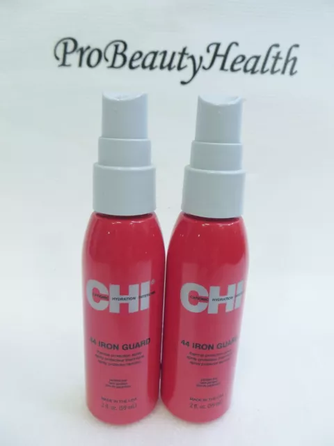 CHI 44 IRON GUARD Thermal Protection Spray travel size 2 oz  2 bottles Scuffed!