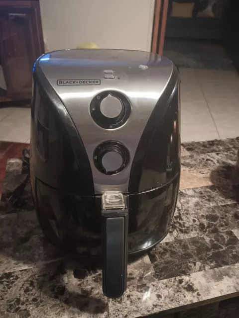 BLACK DECKER PURIFY 2 Liter Air Fryer Black Stainless Steel