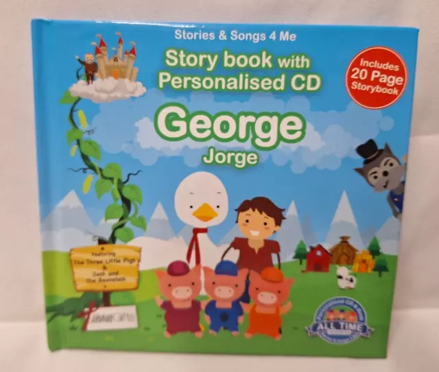 Children Kids Story Book Personalised CD Name George Bedtime Nursery Rhymes