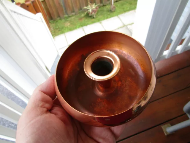 Vintage Coppercraft Guild Taunton Massachusetts Bowl Shape Tapered Candle Holder